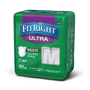 FitRight Extra Disposable Briefs Large BlueWhite Bag Of 20 Briefs